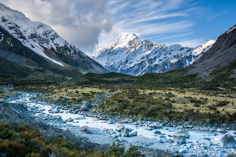 Aoraki / Mount Cook above the Hooker Valley