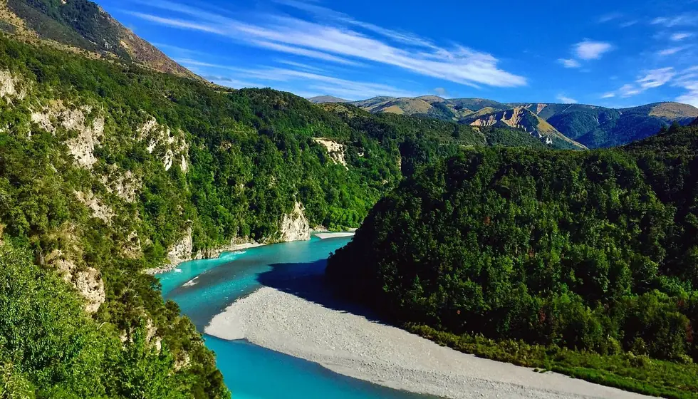 The braided Waimakariri, from the TranzAlpine