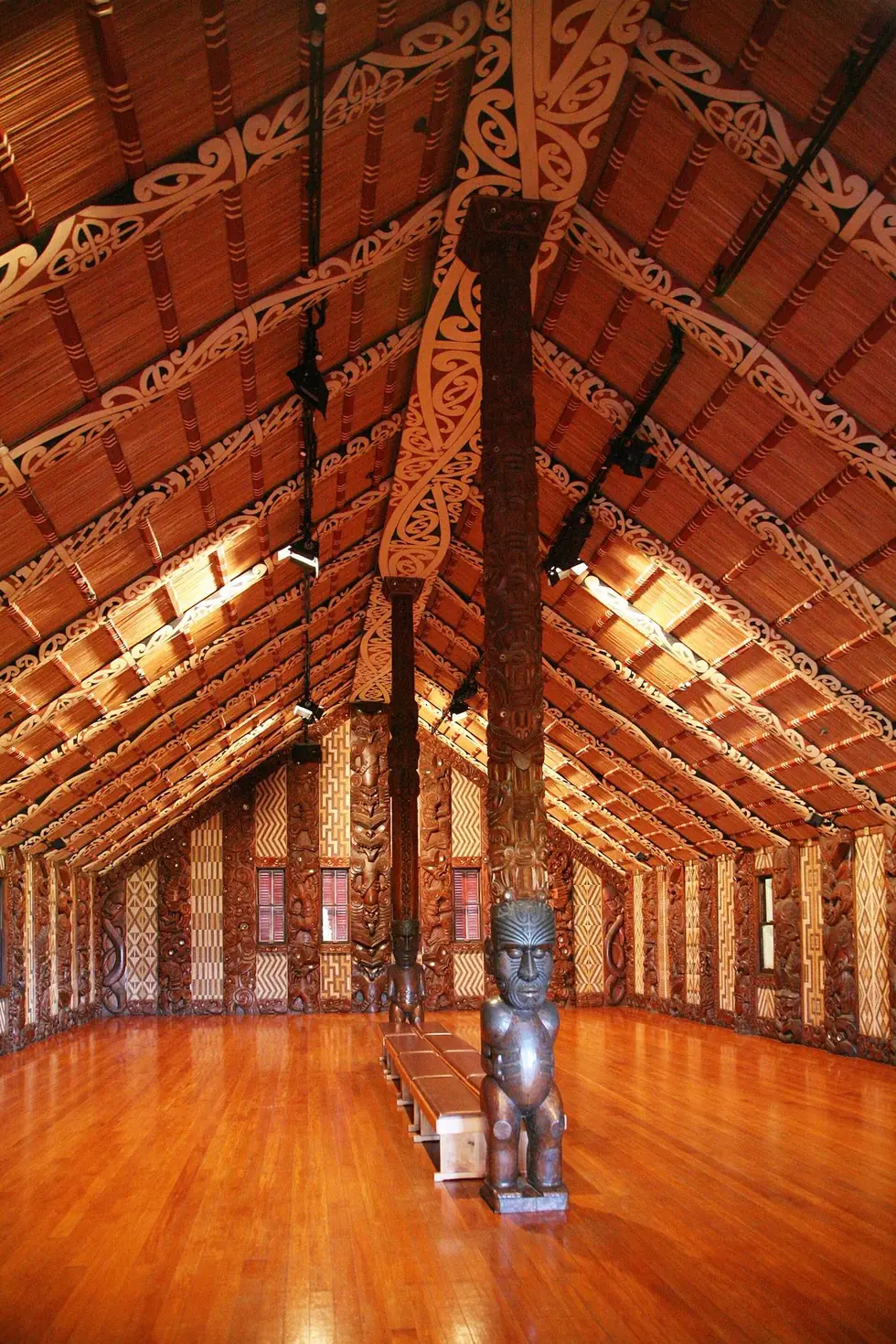 Te Whare Rūnanga, the carved meeting house at Waitangi