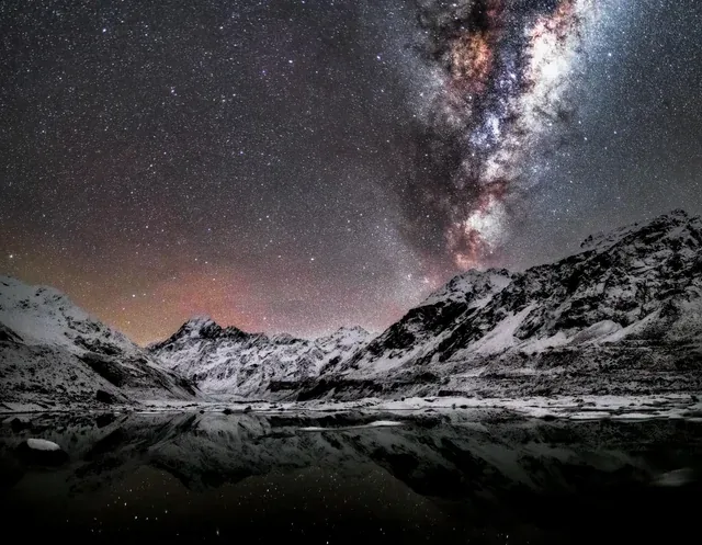 Night sky over the Southern Alps