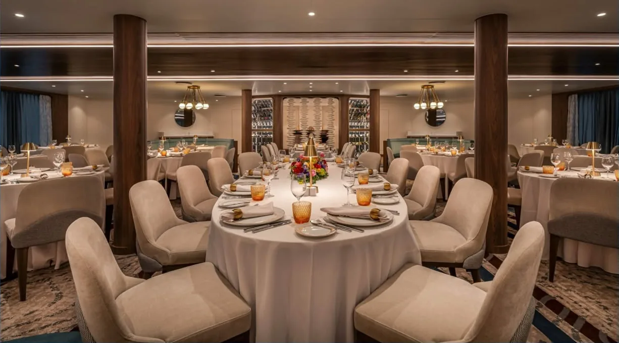 Amphora, the main dining room on Wind Star