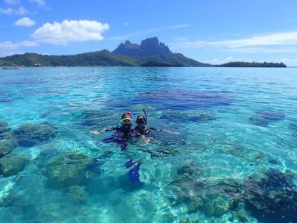 Snorkelling the lagoon